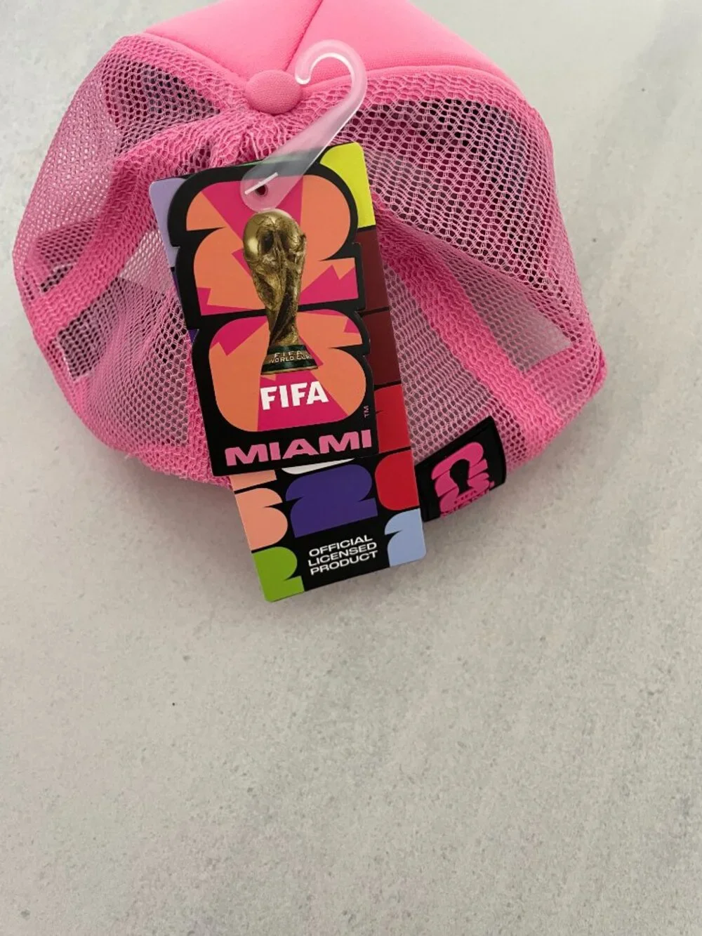 FIFA World Cup 26 Official Miami Flamingo Trucker Hat One Size Pink